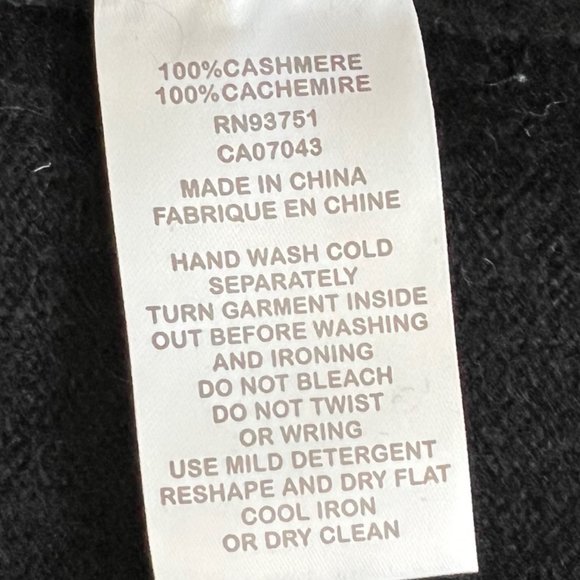 NEW! InCashmere 100% Cashmere Short Sleeve Mock Neck Sweater Black, Sz X/P- US 0 - Picture 15 of 16